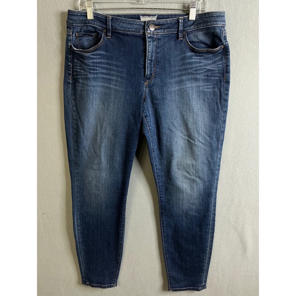 Ann Taylor‎ LOFT Jeans Women's 14 Curvy Super Skinny Jeans Denim